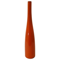 Orange Ceramic Vase by Jacques and Dani Ruelland, circa 1960