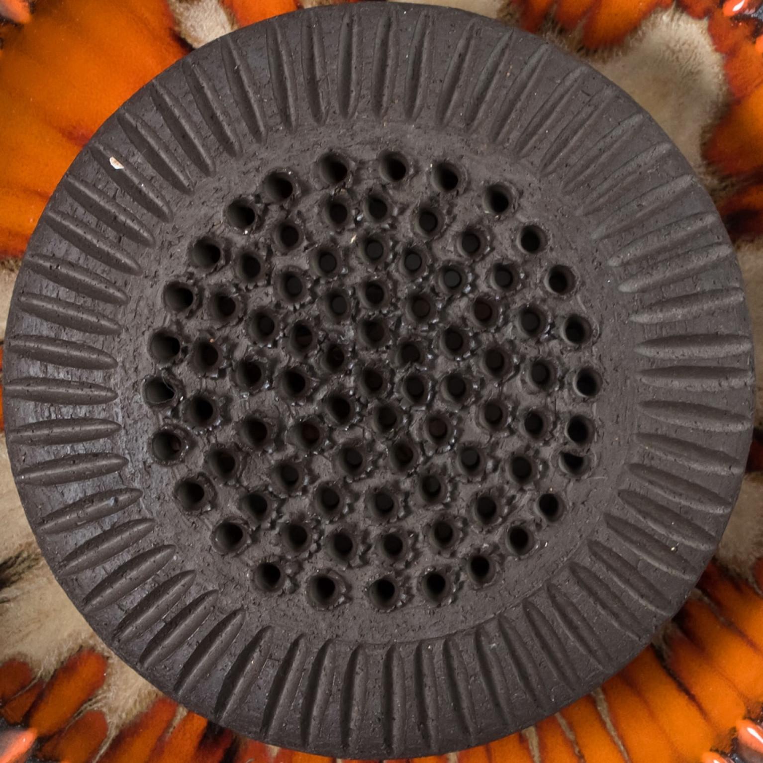 Orange Ceramic Wall Light Flush Mount, Denmark, 1970 en venta 5