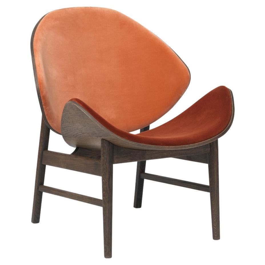 Orange Chair Ritz Smoked Oak, Rusty Rose, Brick Red by Warm Nordic For Sale