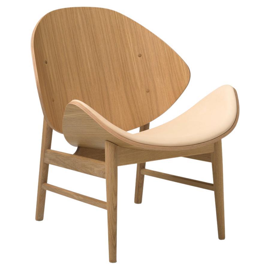 Chaise Orange en chêne huilé blanc végétal, couleur chair, par Warm Nordic en vente