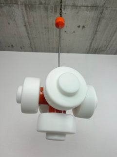 Orange chandelier model 81501 by Josef Hurka for Napako