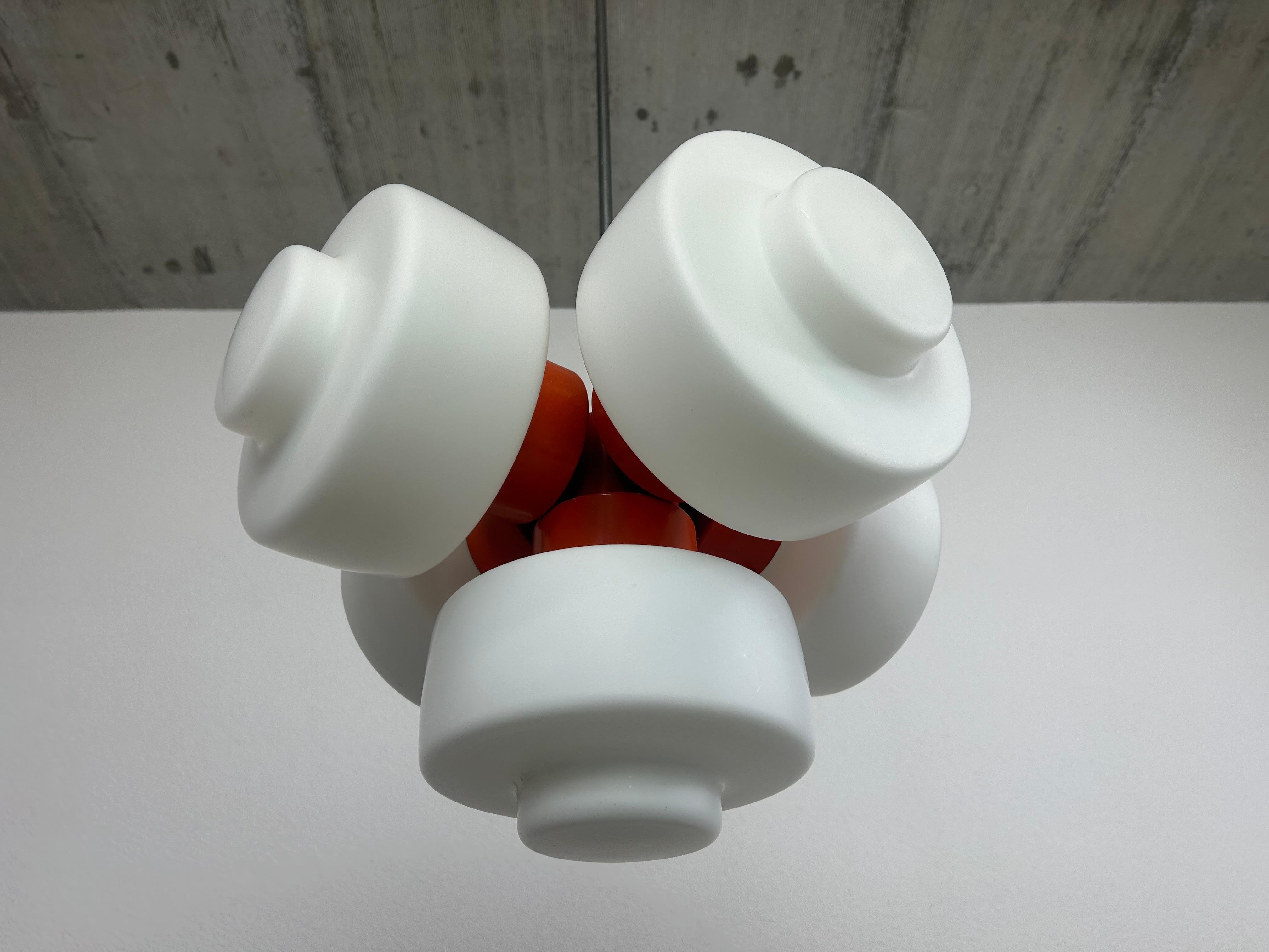 Fine XX secolo Lampadario arancione modello 81501 di Josef Hurka per Napako in vendita