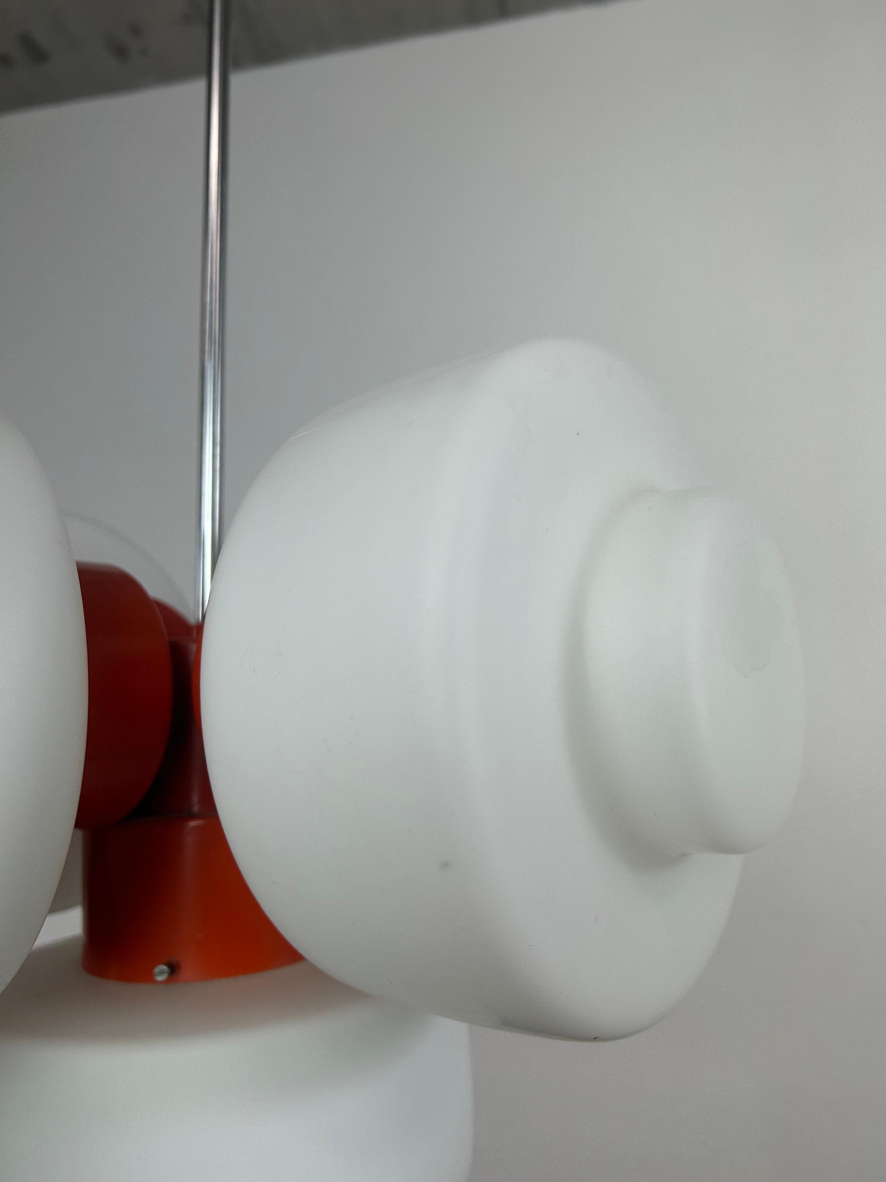 Metallo Lampadario arancione modello 81501 di Josef Hurka per Napako in vendita