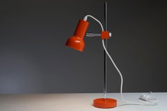 Orange & Chrome Adjustable Desk Lamp model "7970" by Cosack, 1970