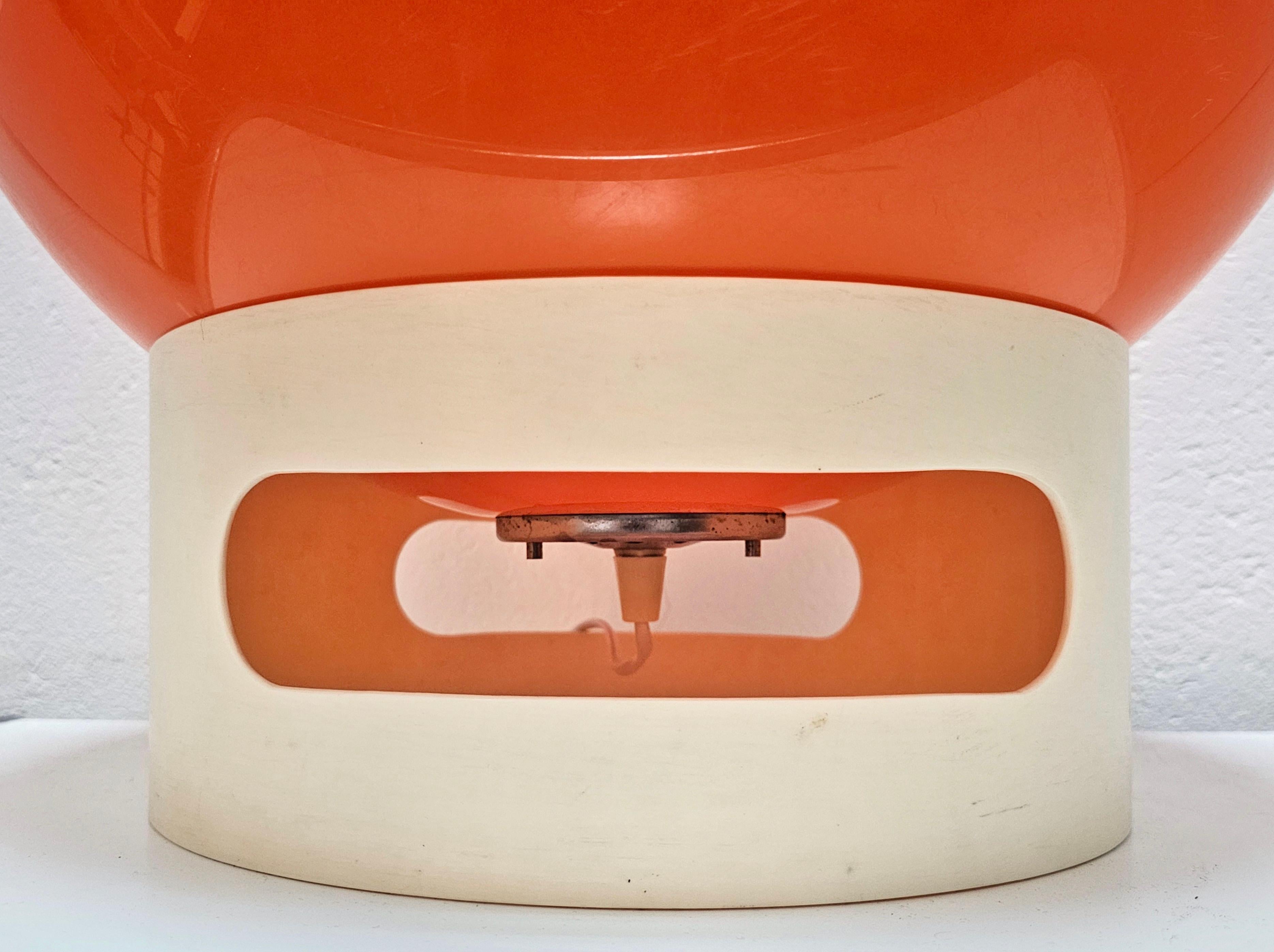 Orange Clan-Lampe von Studio 6G für Harvey Guzzini und Meblo, Yugoslavia, 1960er Jahre (Chrom) im Angebot