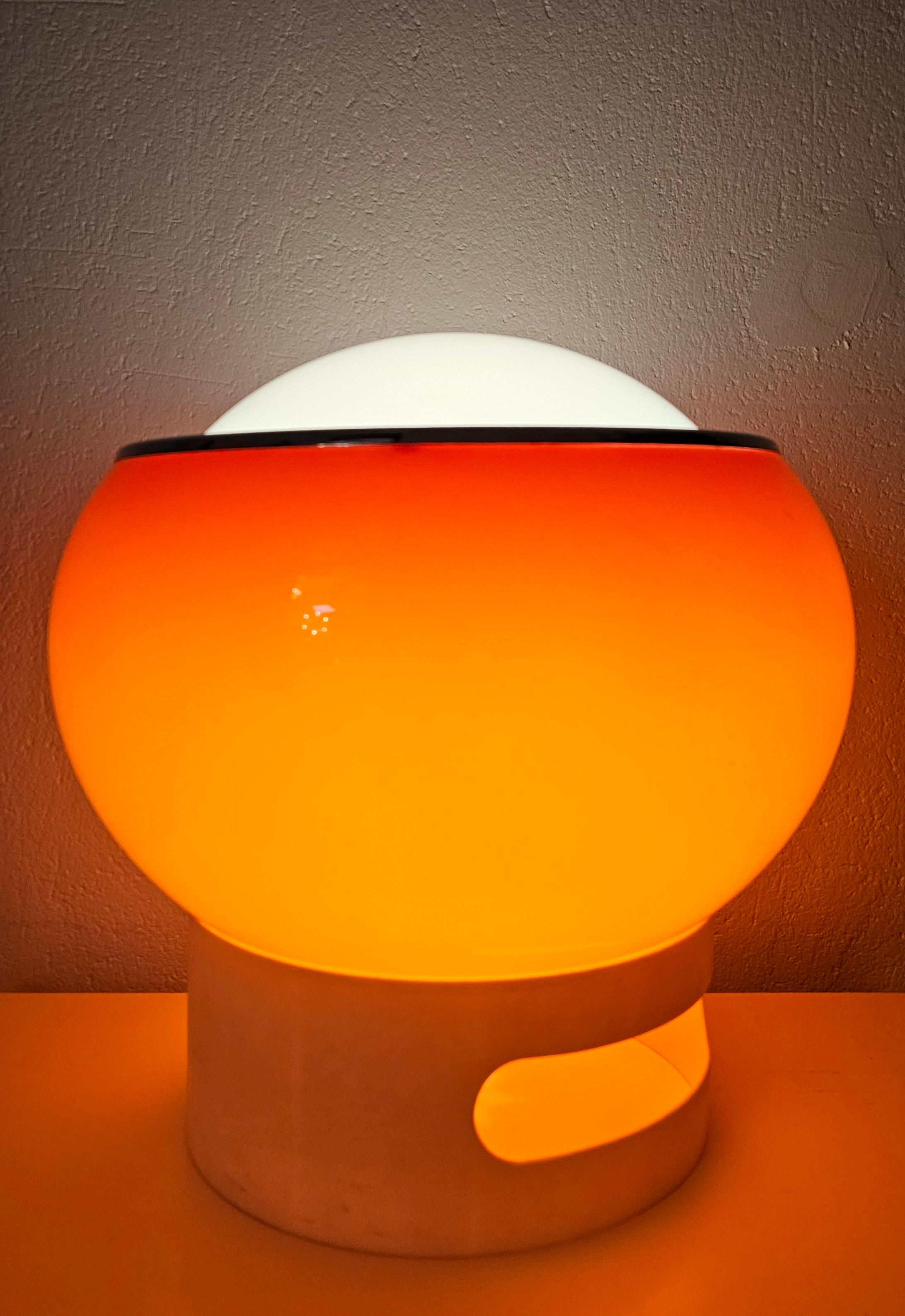 Chrome Orange Clan Lamp by Studio 6G for Harvey Guzzini and Meblo, Yugoslavia 1960s For Sale