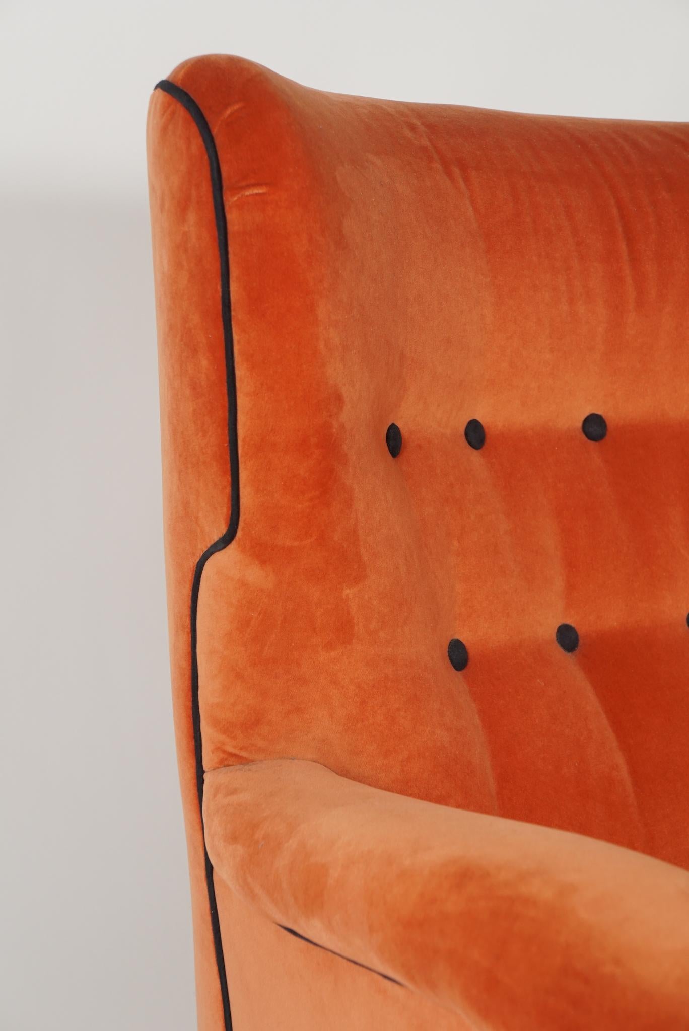 Mid-20th Century Orange Club Chair