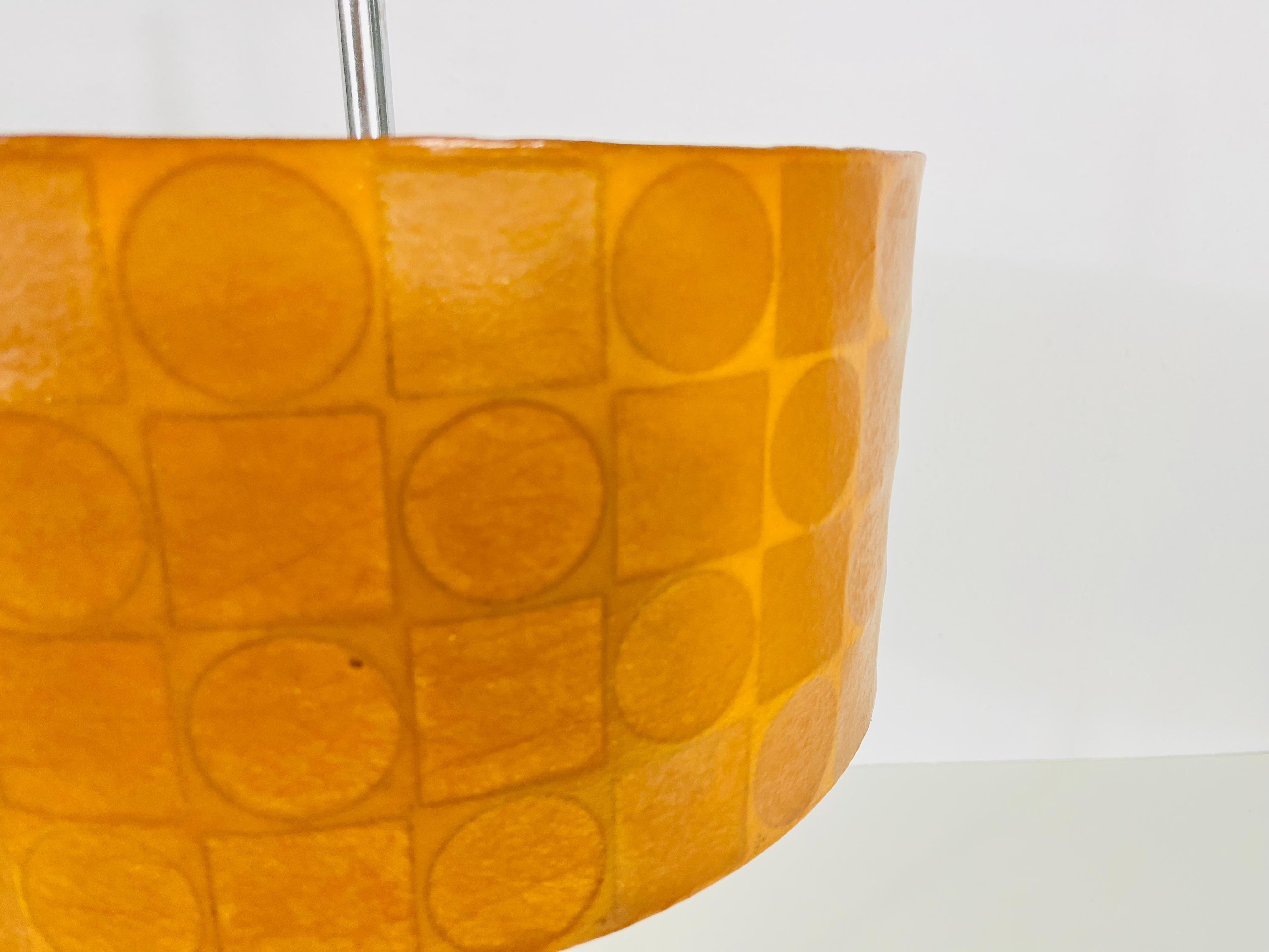Plastic Orange Cocoon Table Lamp by Goldkant, Germany, 1960s For Sale