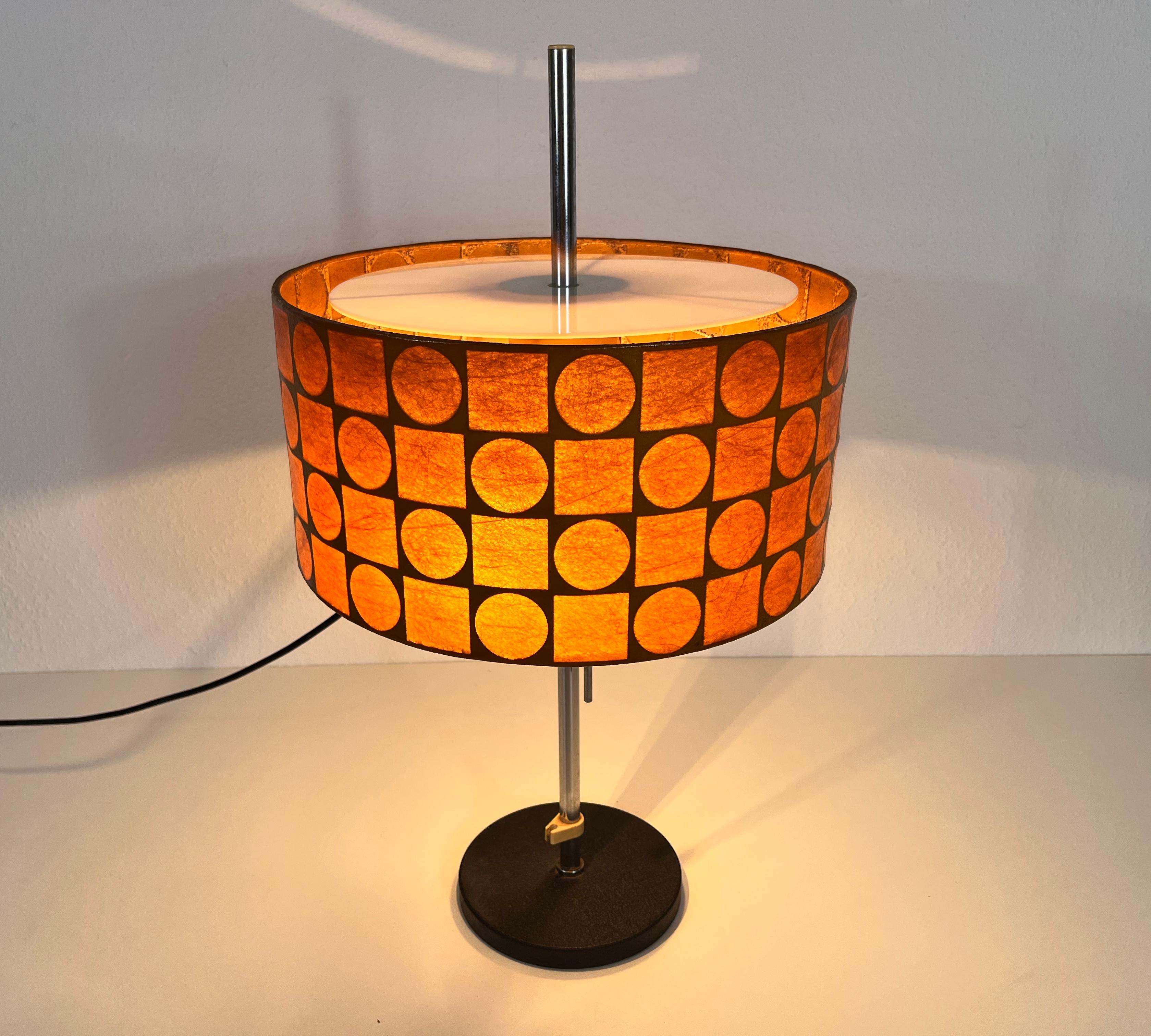 Orange Cocoon Table Lamp by Goldkant, Germany, 1960s For Sale 2