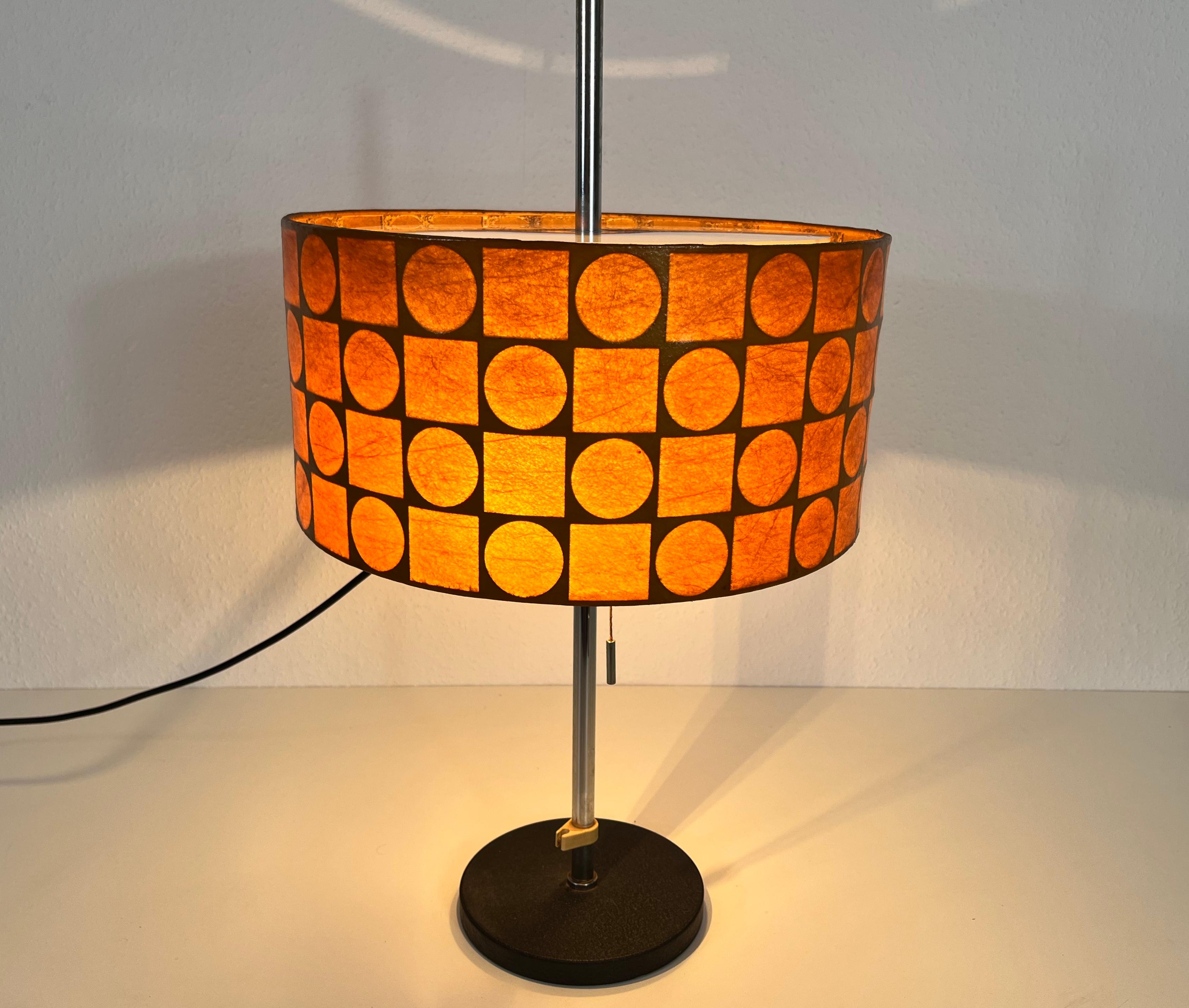 Orange Cocoon Table Lamp by Goldkant, Germany, 1960s For Sale 3