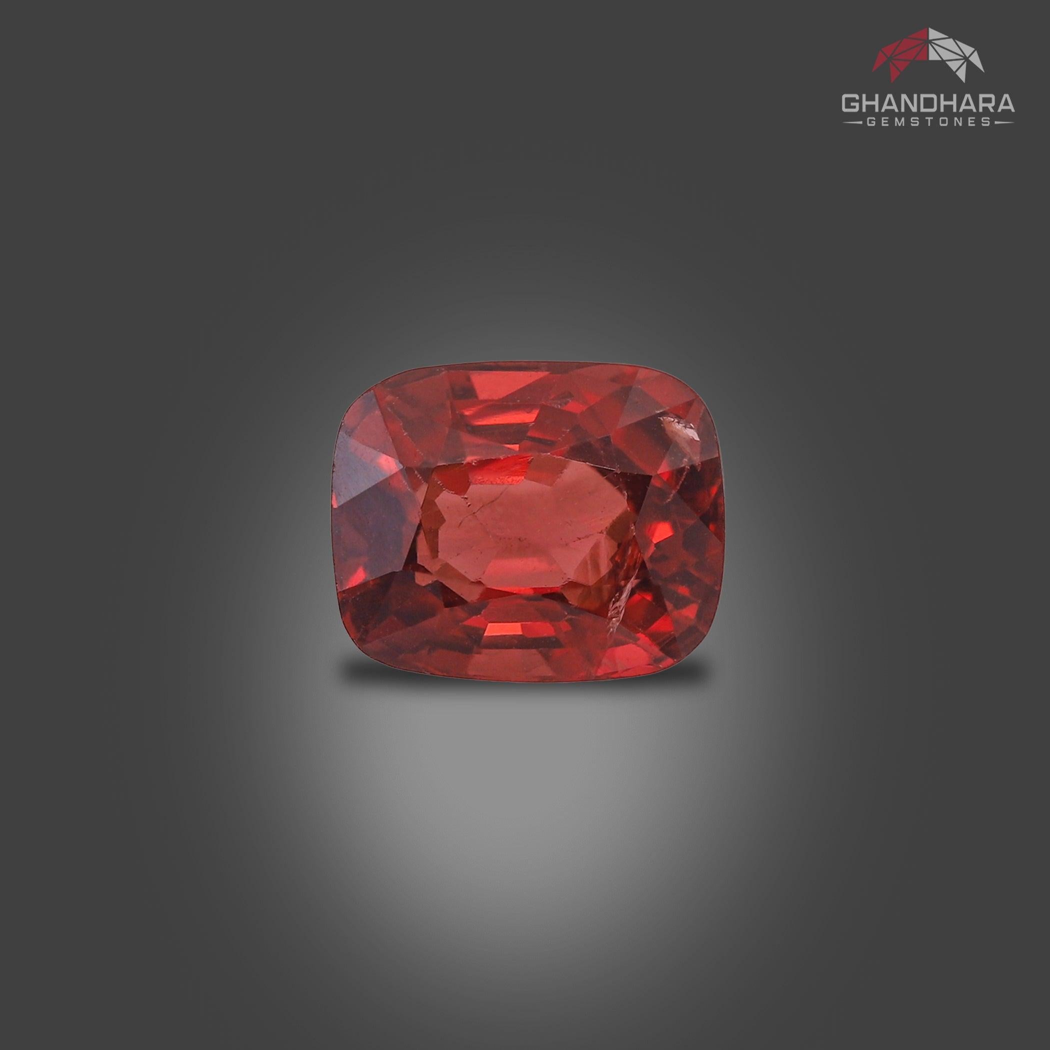 Orange Color Natural Spinel From Burma of 1.05 Carats from Burma has a wonderful cut in a Cushion shape, incredible Orange Color. Great brilliance. This gem is SI Clarity.

Product Information:
GEMSTONE TYPE:	Orange Color Natural Spinel From