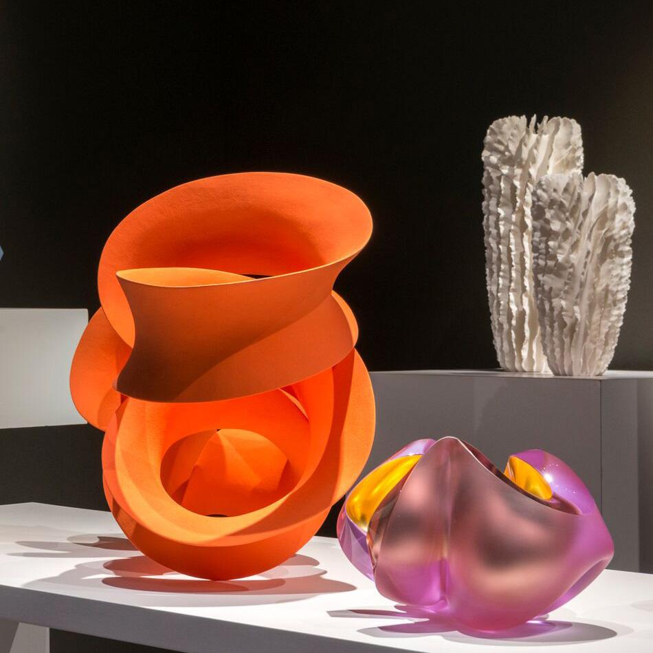 Hand-Crafted Orange Continuous Form by Merete Rasmussen