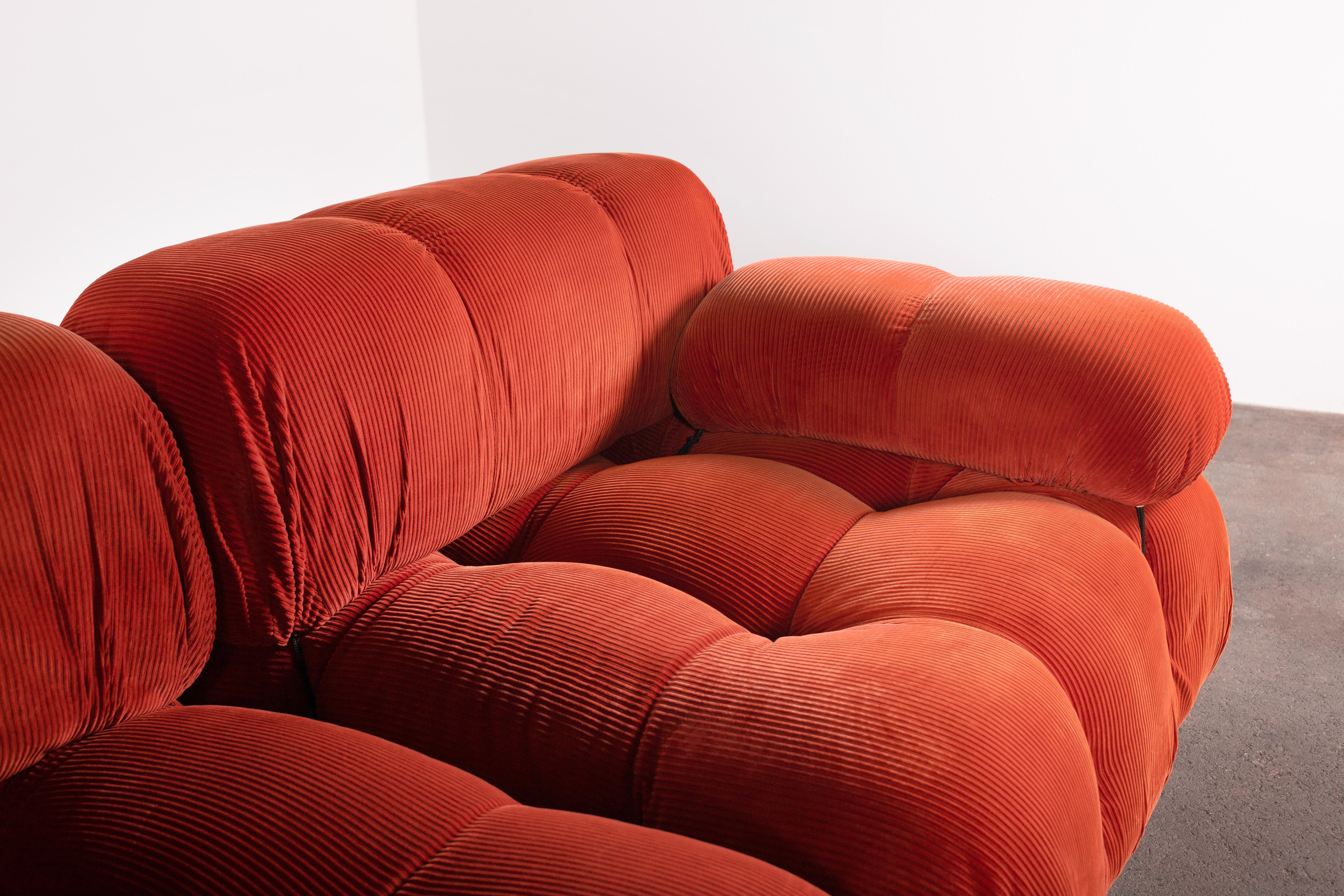 mario bellini sofa orange