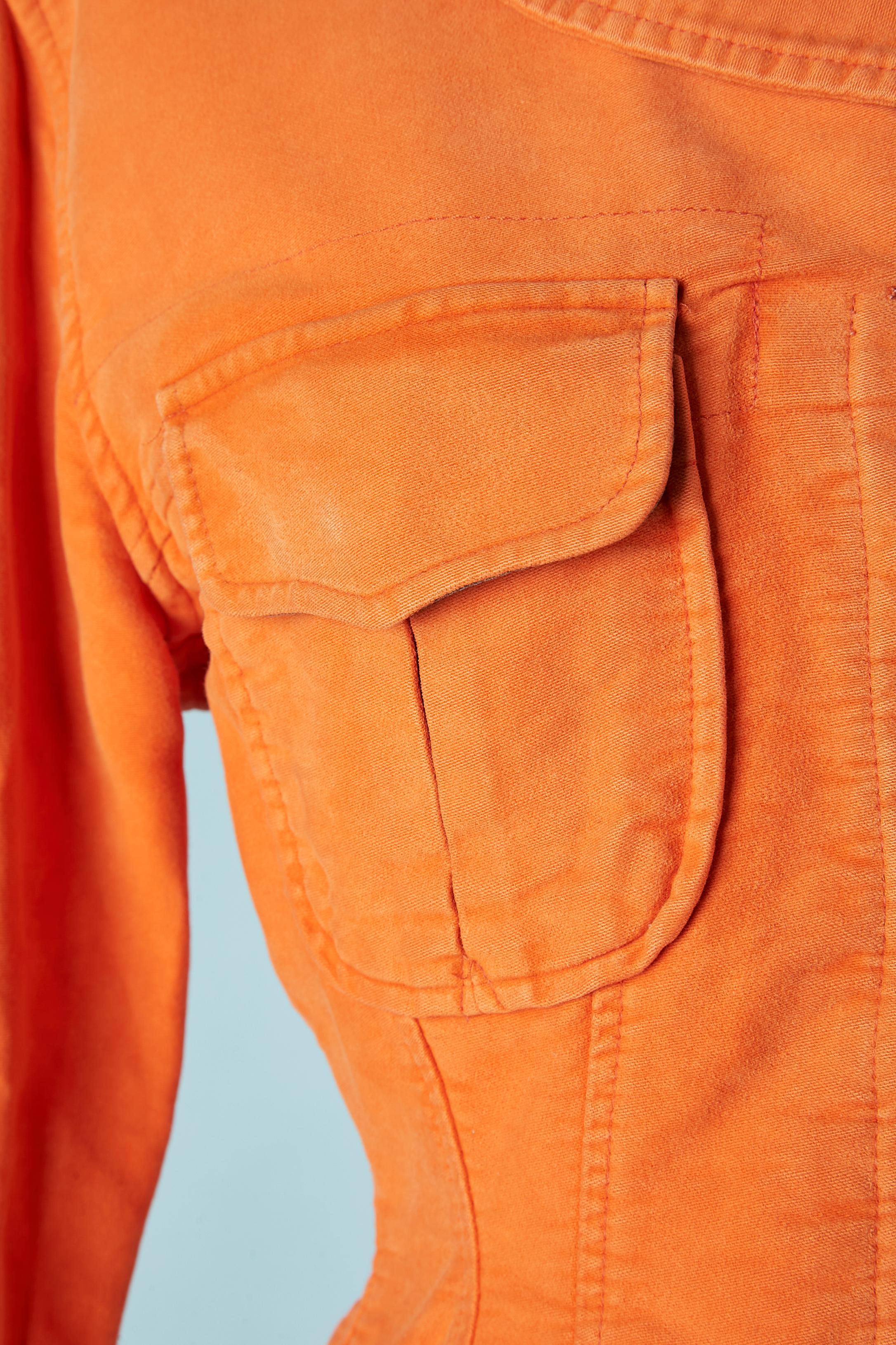 Orange cotton jacket Junior Gaultier  In Good Condition In Saint-Ouen-Sur-Seine, FR