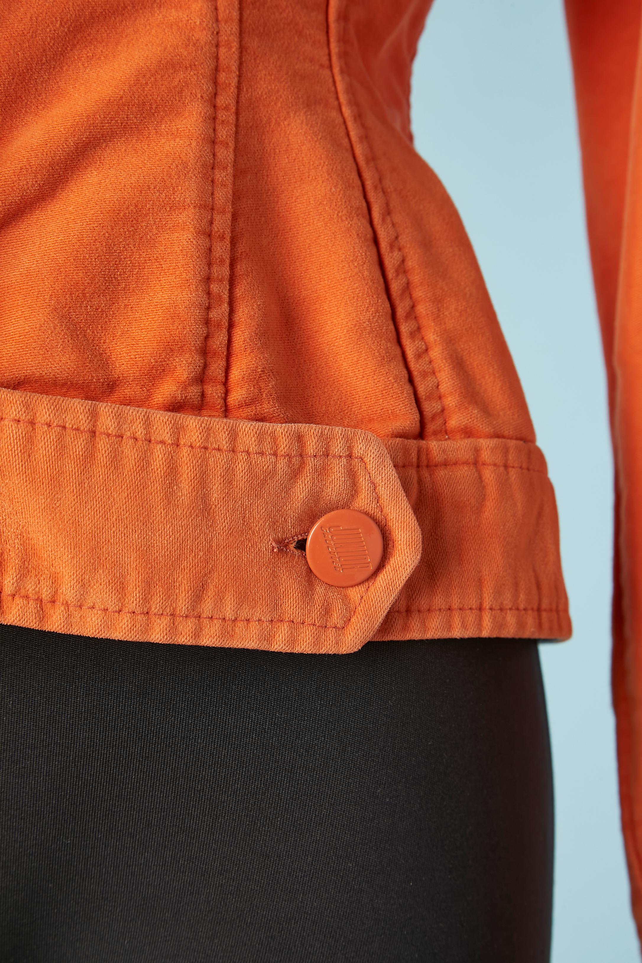 Women's Orange cotton jacket Junior Gaultier 