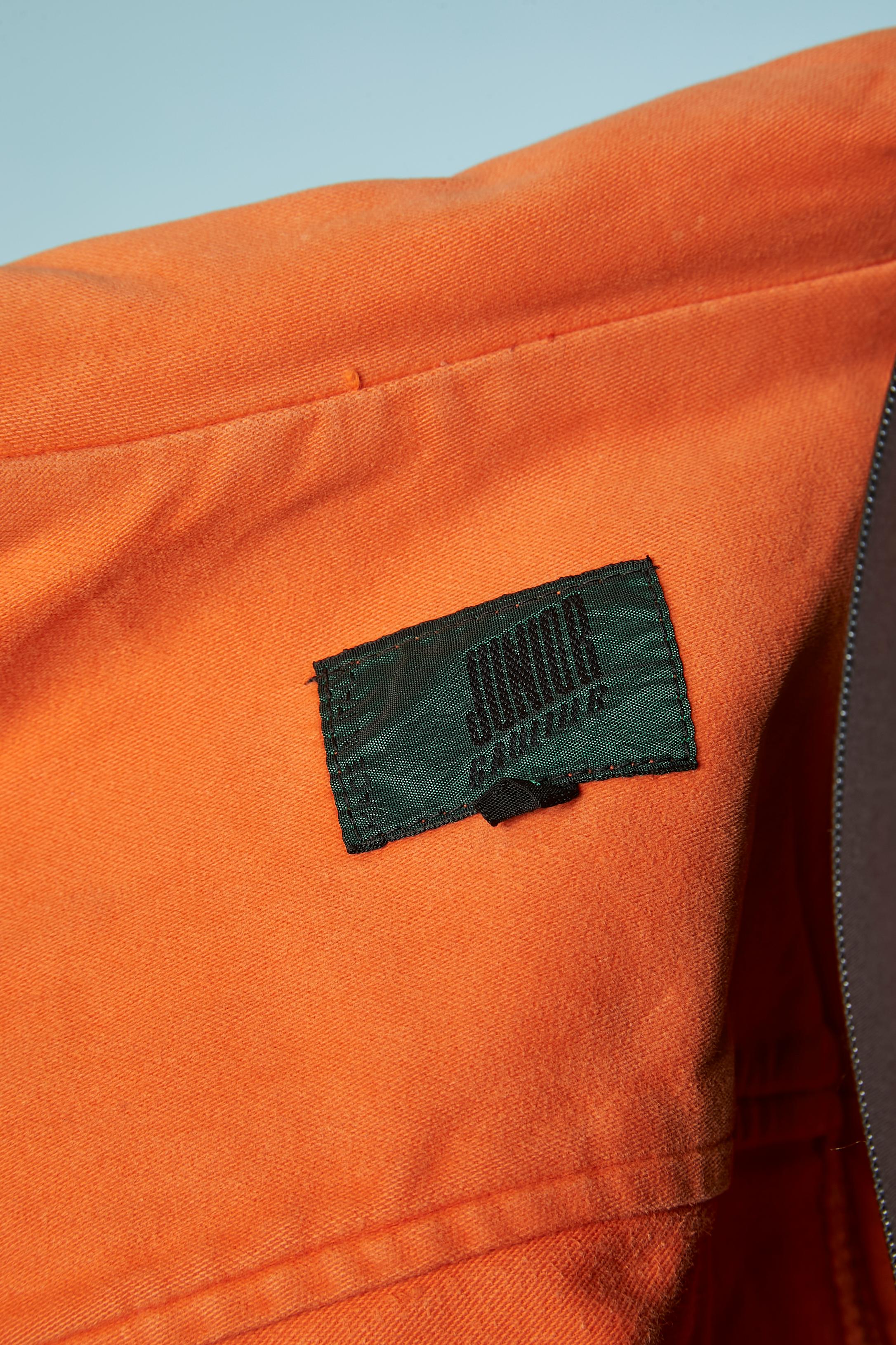 Orange cotton jacket Junior Gaultier  4