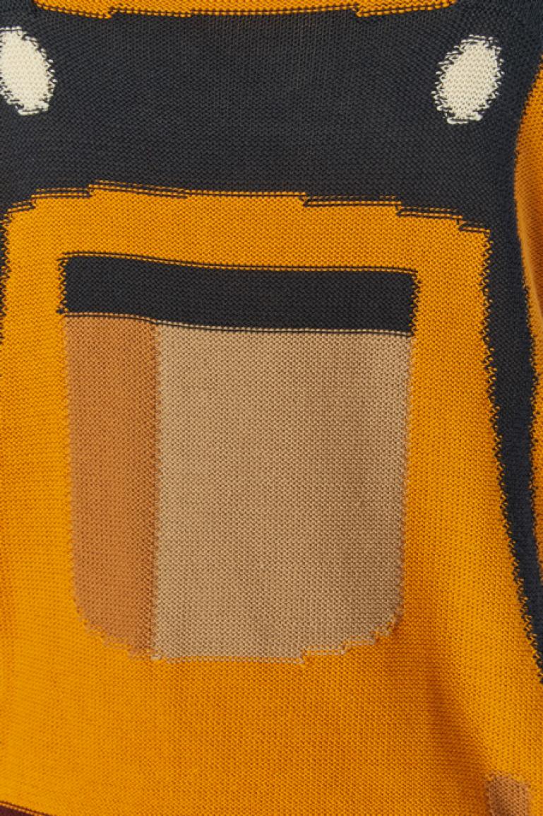 Orange cotton knit 