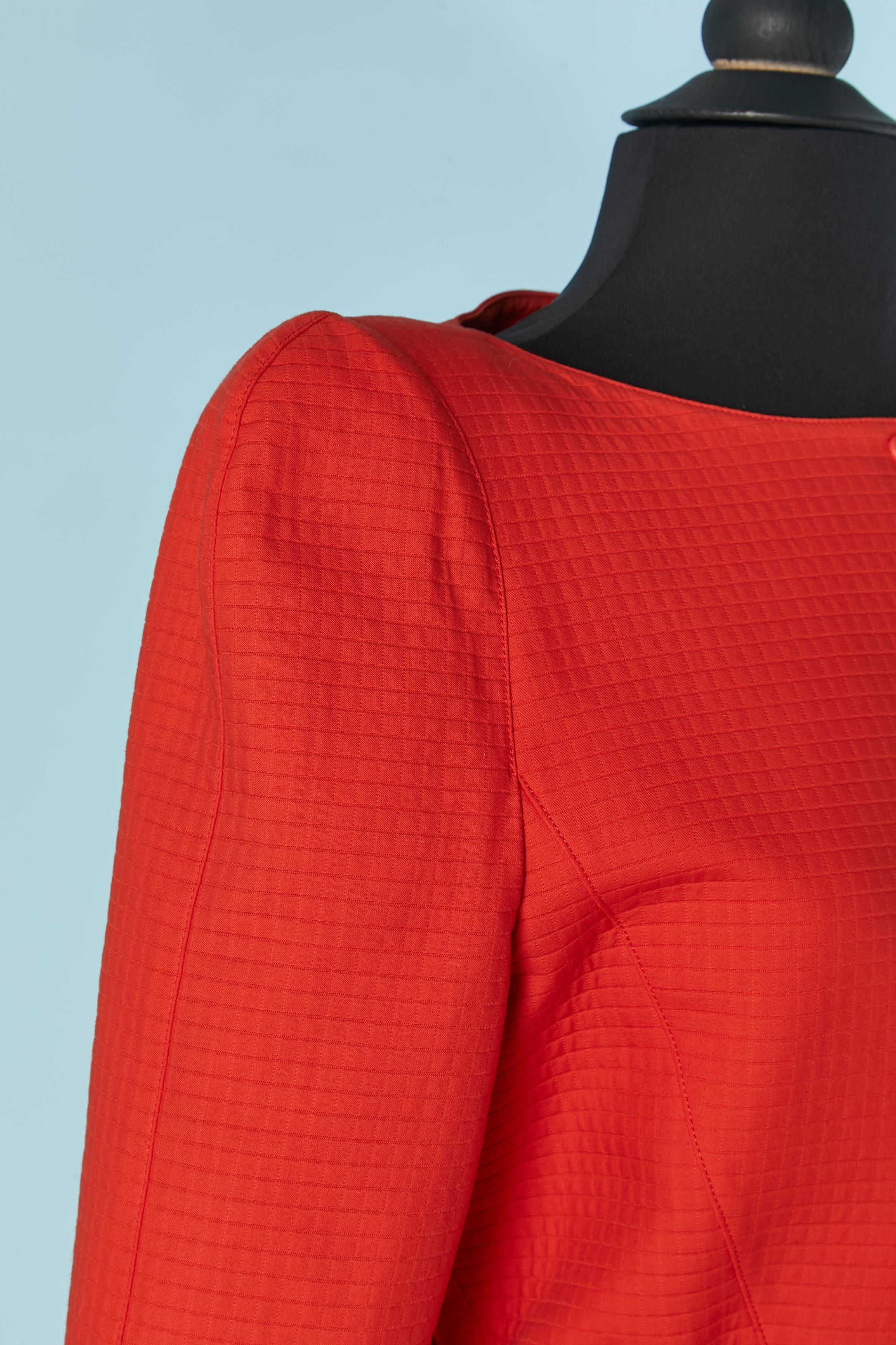 Combinaison jupe en coton piqué orange avec ceinture THIERRY MUGLER Pour femmes en vente