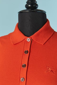 Orange cotton Polo shirt BURBERRY BRIT New