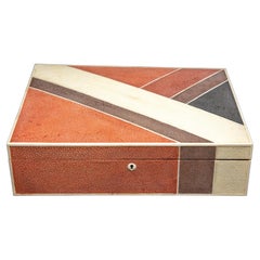 Orange Cream and Brown Shagreen Box