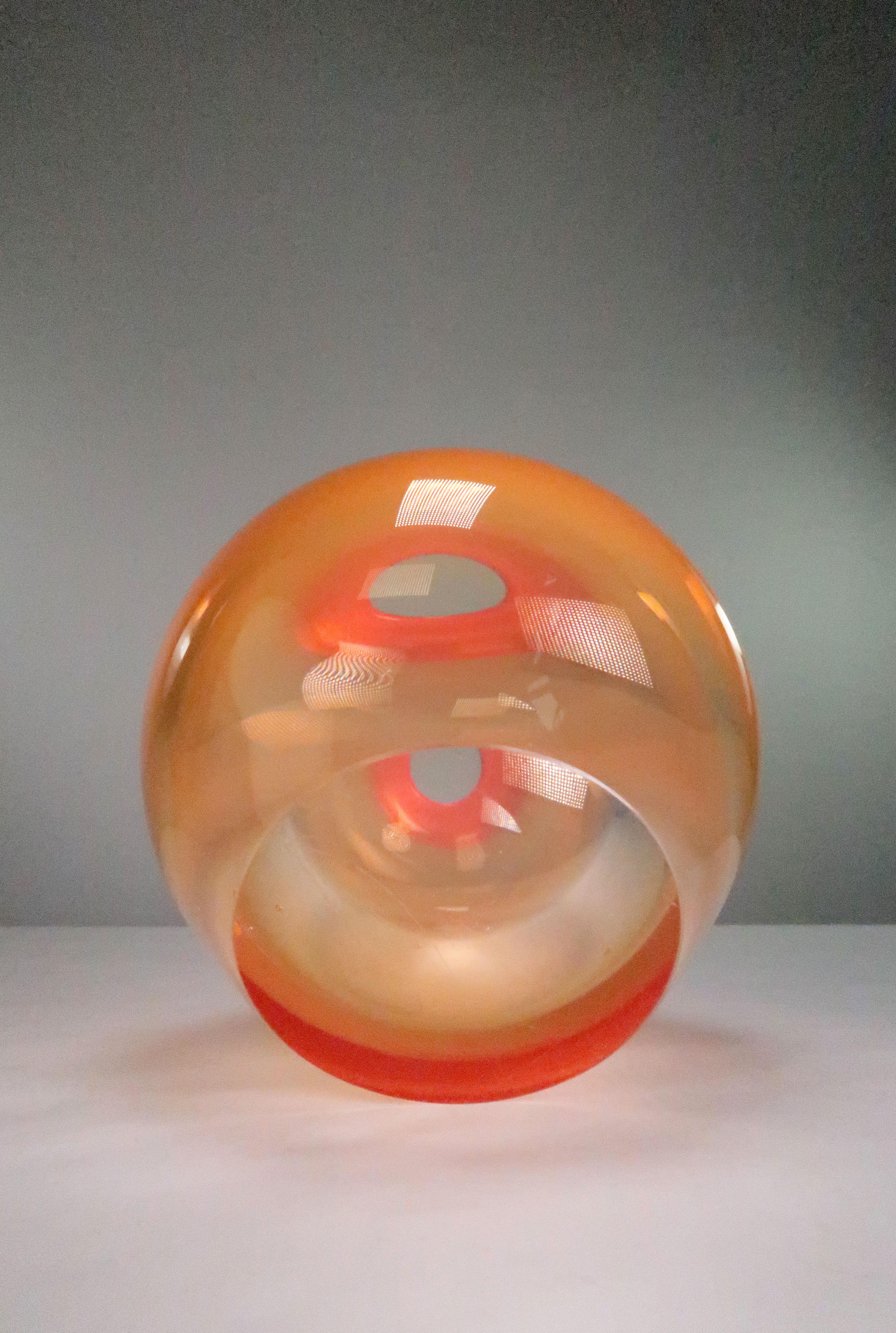 Orange Danish Modern Solid Art Glass Vase by Holmegaard, 1960s 2