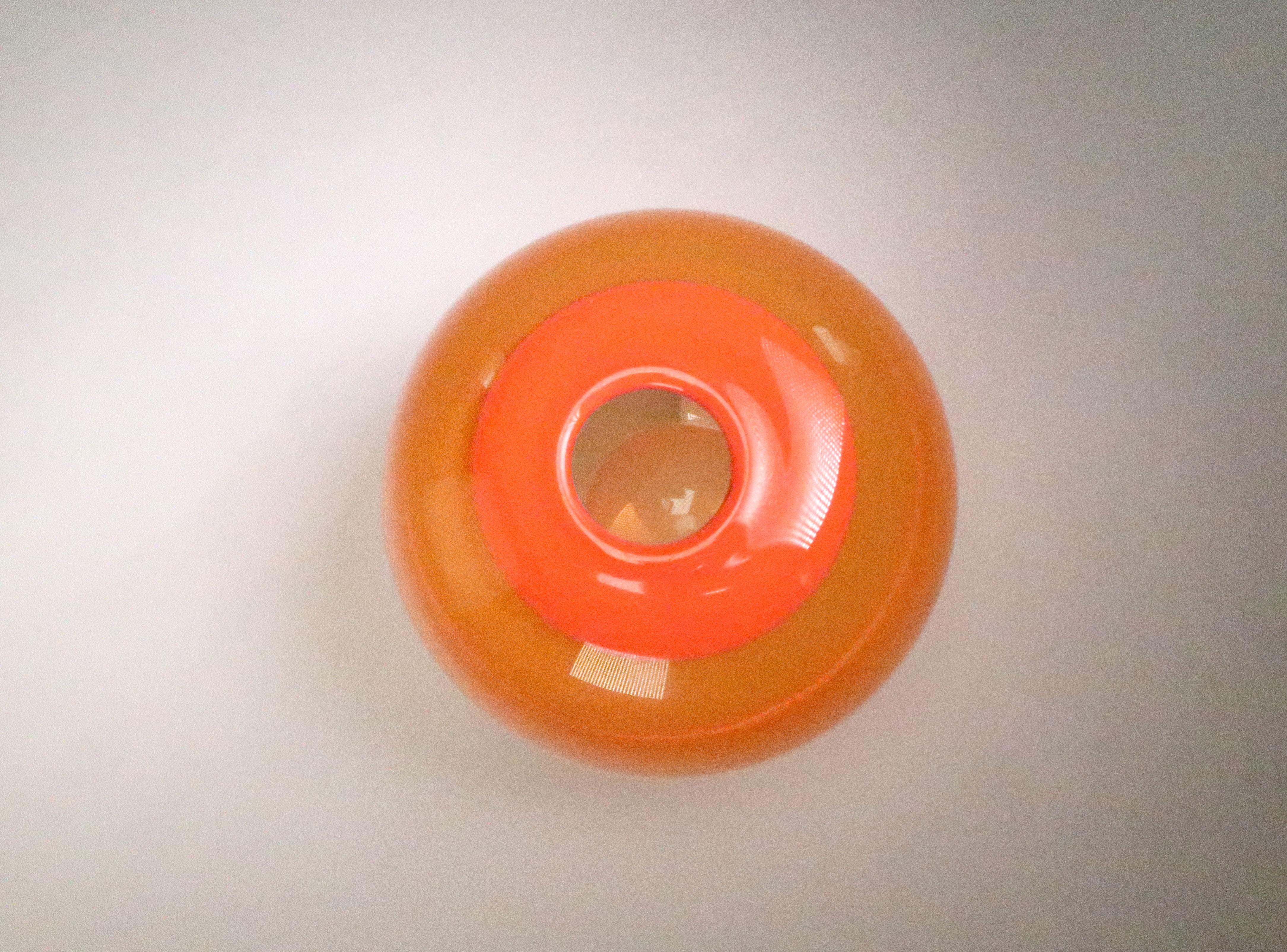 Orange Danish Modern Solid Art Glass Vase by Holmegaard, 1960s 3