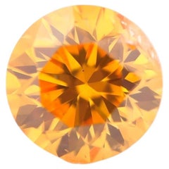 Orange Diamond - 0.39ct Natural Loose Fancy Vivid Orange Yellow GIA Round