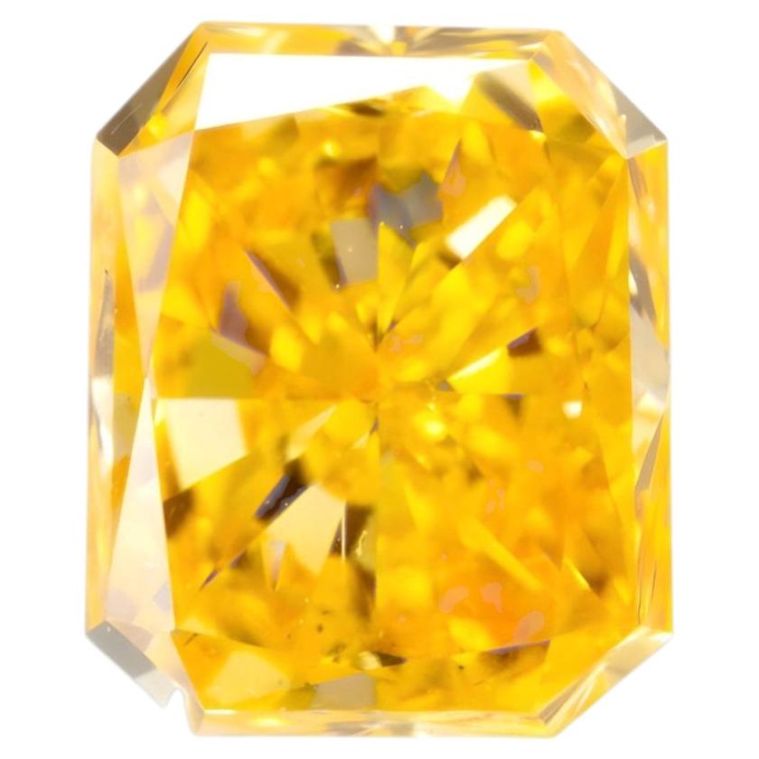 Orange Diamond 0.50ct Natural Loose Fancy Vivid Orange Yellow Color Diamond GIA