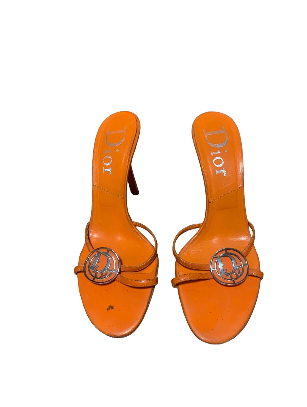 Women's Orange Dior sandales For Sale