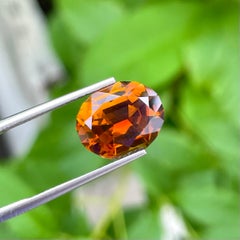 5.15 Carat Natural Loose Orange Dravite Tourmaline Oval Cut Brazilian Gemstone