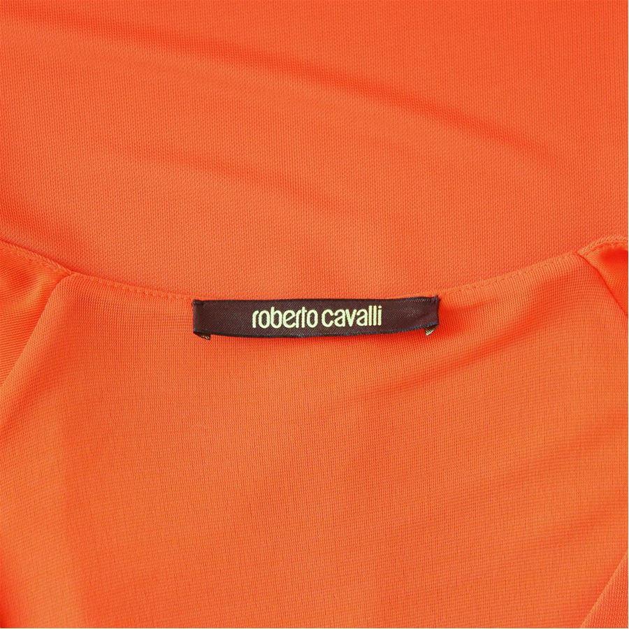 Roberto Cavalli Orange dress size 44 In Excellent Condition For Sale In Gazzaniga (BG), IT