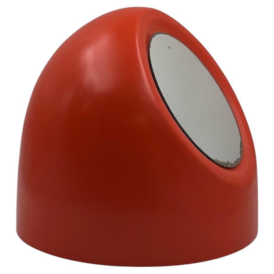 Orange 'EGG' Plastic Table Mirror by Cassina Italy, 1970s For Sale