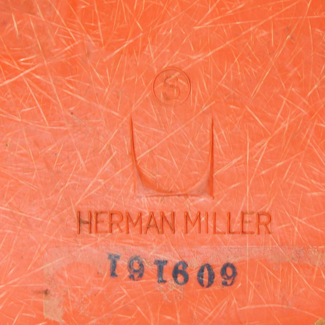 Eiffel-Muschelstuhl in Orange von Charles und Ray Eames für Herman Miller, 1960er Jahre im Angebot 3