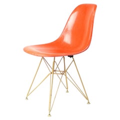 Orange Eiffel Shell Chair By Charles And Ray Eames For Herman Miller, 1960s