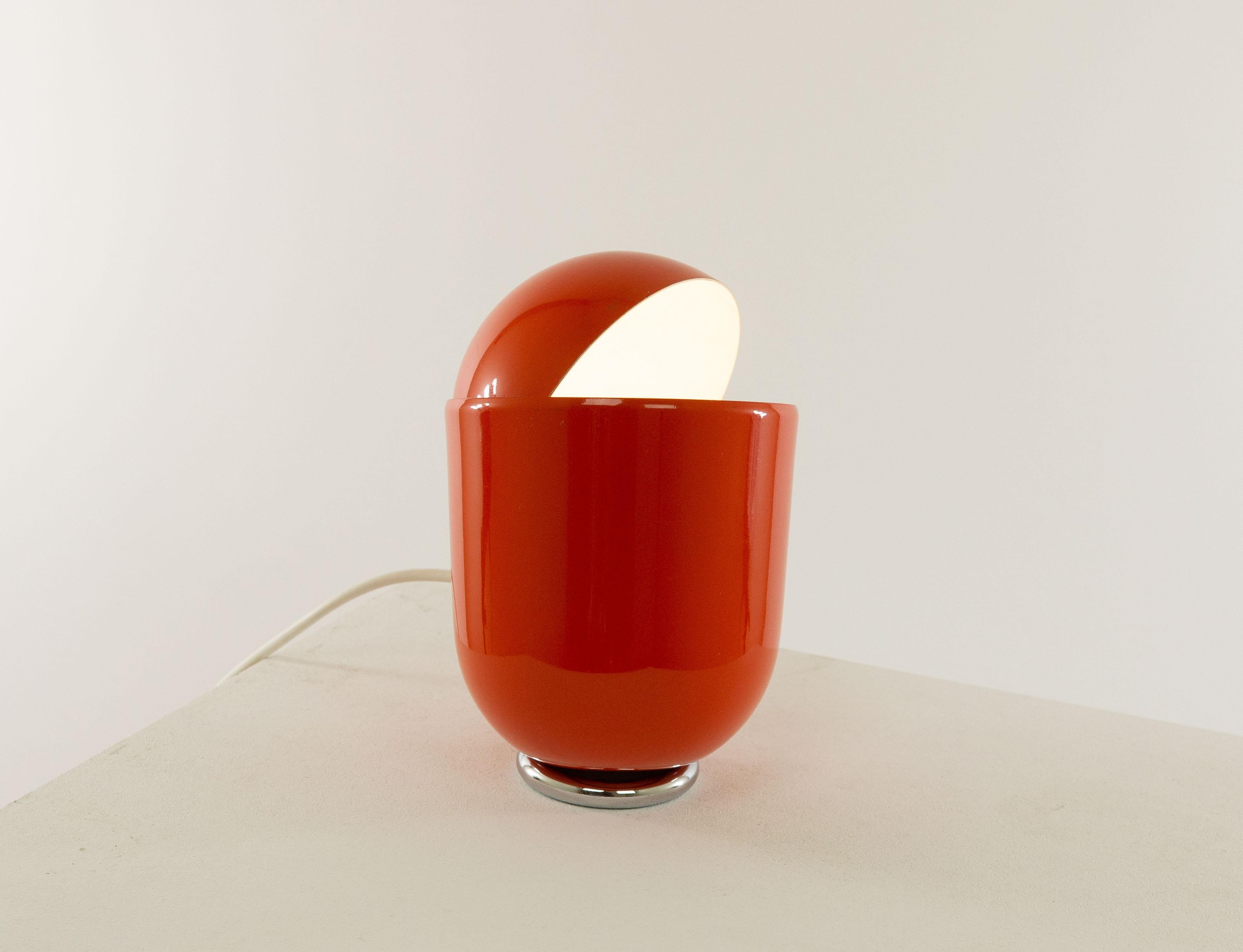 Space Age Orange Elmo Table Lamp by Str Imago DP, 1971