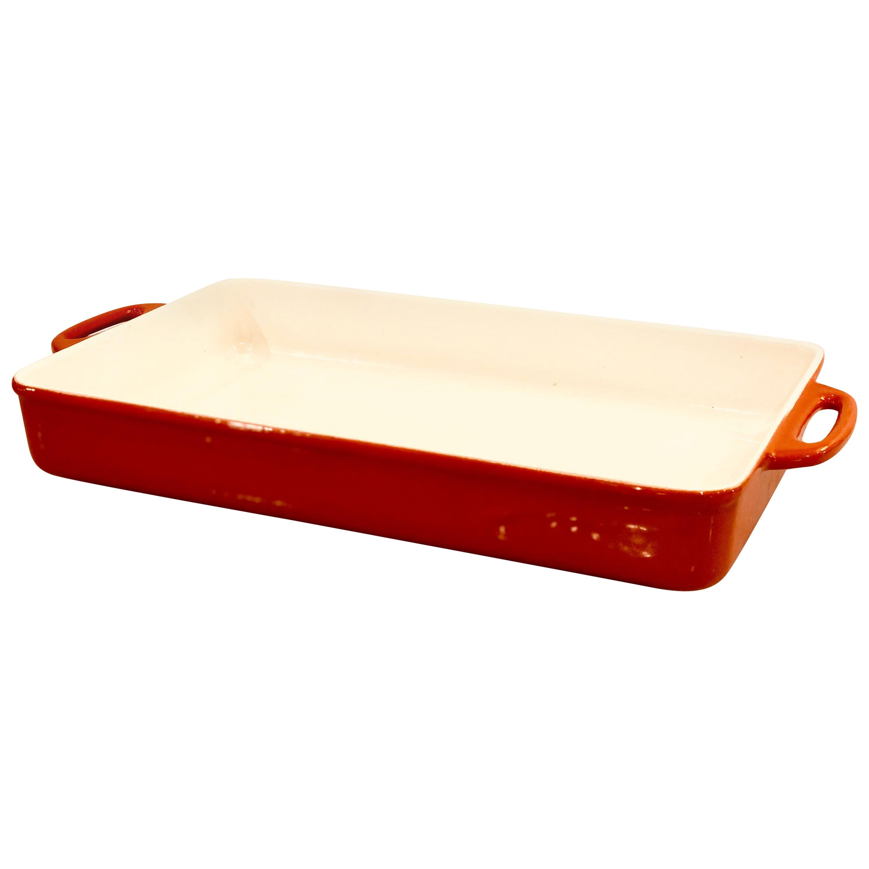 Orange Enameled Cookware Casserole by Copco Designed by Michael Lax For Sale