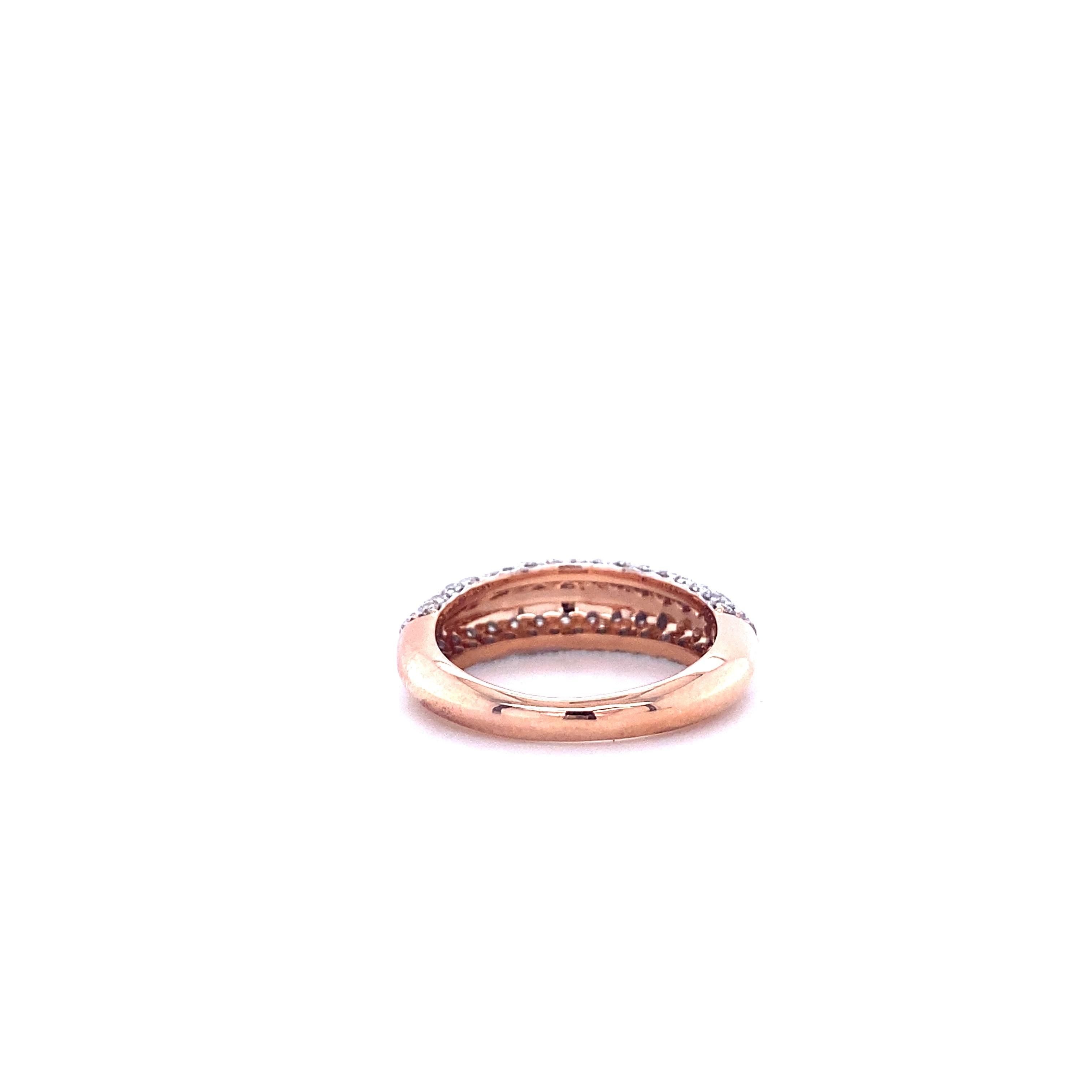 For Sale:  Orange Enamelled Band Diamond Ring set in 18k Solid Gold 4