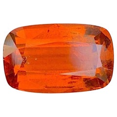 Orange Fanta Granat Edelstein: Cushion-Schliff Januar Geburtsstein, 3.84 Karat