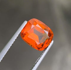 Orange Fanta Garnet Gemstone: Cushion Cut January Birthstone, 4.08 Carats