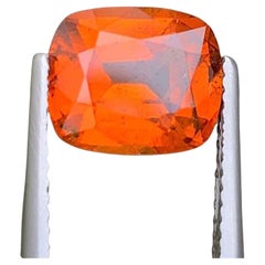 Orange Fanta Garnet Gemstone: Cushion Cut January Birthstone, 4.08 Carats
