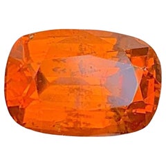 Orange Fanta Garnet Gemstone: Cushion Cut January Birthstone, 5.78 Carats