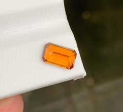 Orange Fanta Garnet Gemstone: Emerald Cut January Birthstone, 1.94 Carats