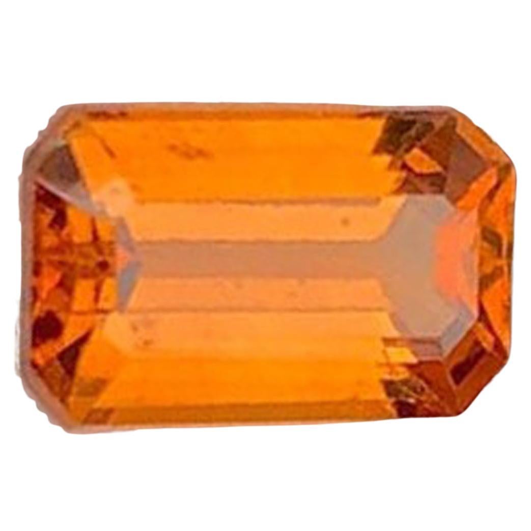 Orange Fanta Granat Edelstein: Smaragd-Schliff Januar Geburtsstein, 1,94 Karat im Angebot