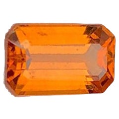 Orange Fanta Garnet Gemstone: Emerald Cut January Birthstone, 1.94 Carats