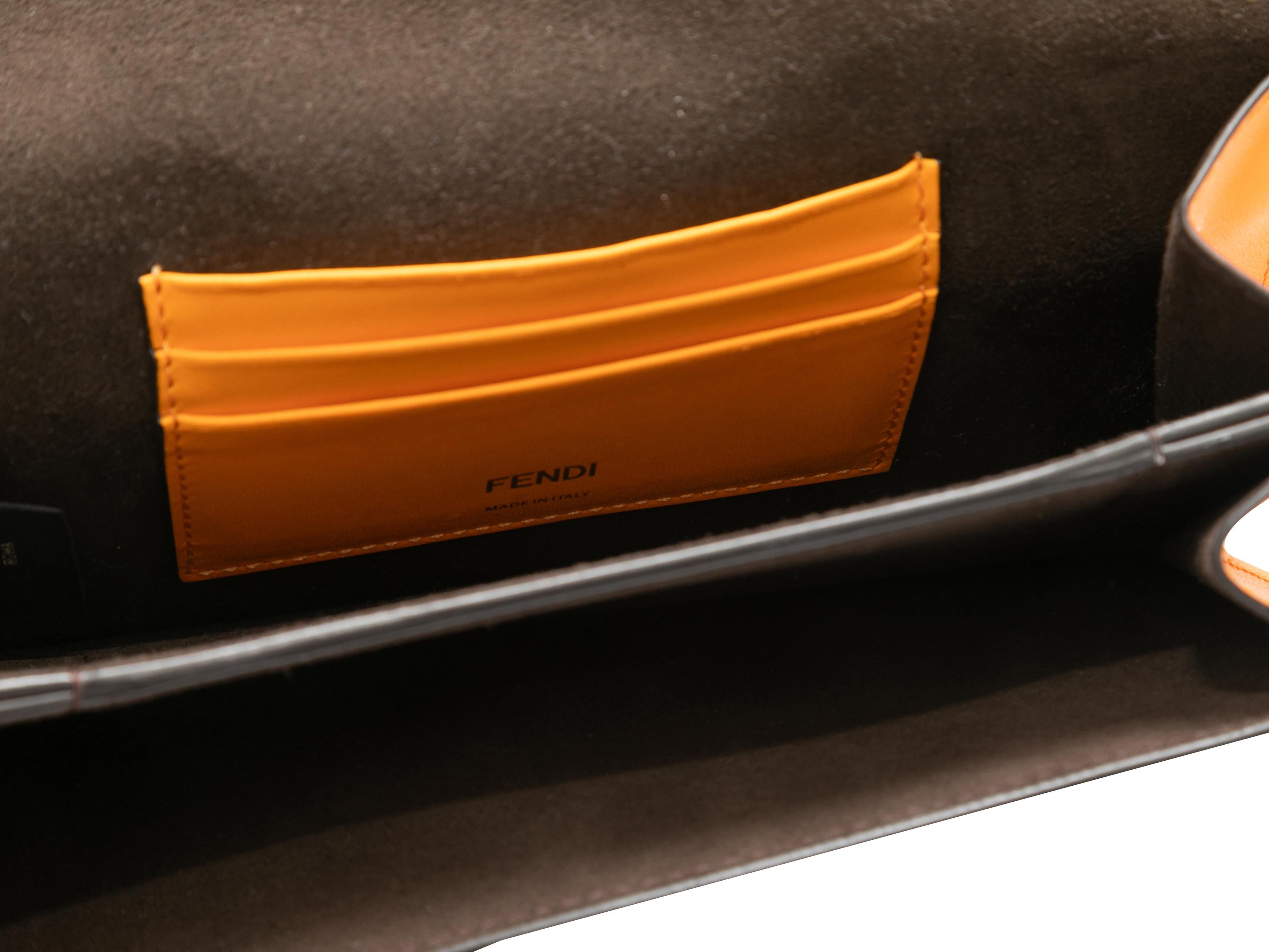 Orange Fendi Mini Crossbody Bag In Excellent Condition For Sale In New York, NY