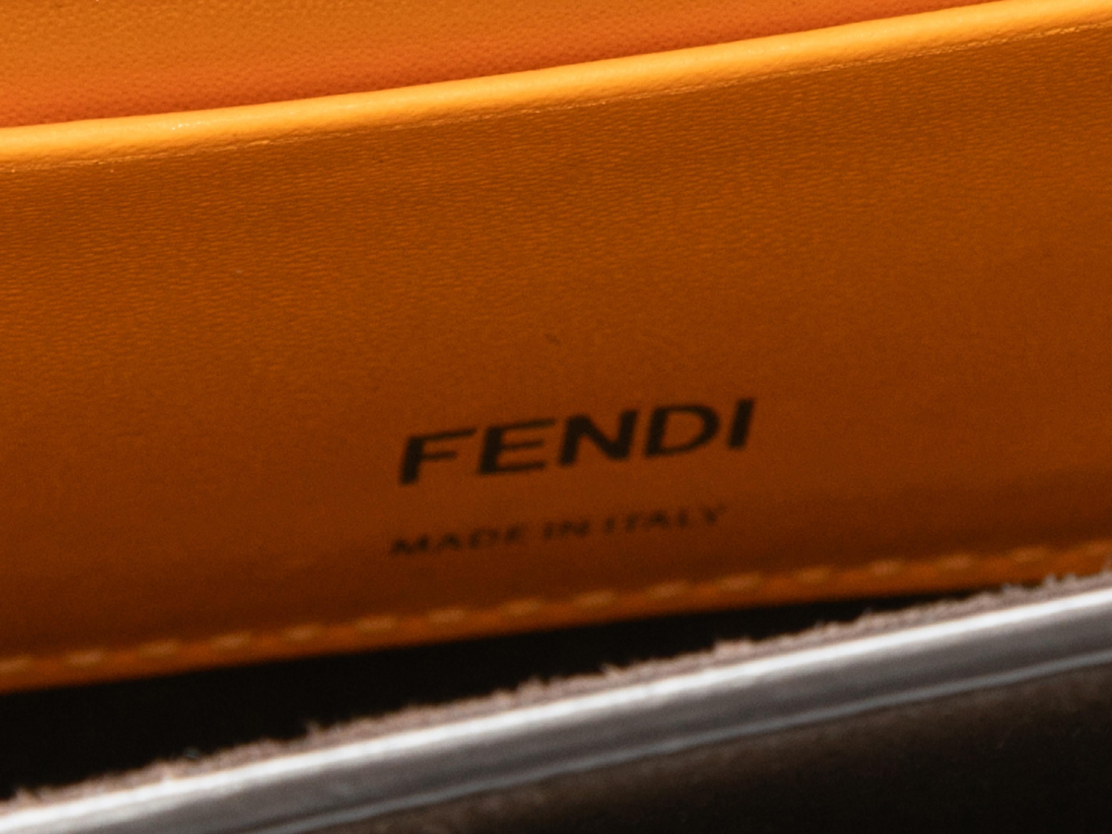 Orange Fendi Mini Crossbody Tasche für Damen oder Herren im Angebot