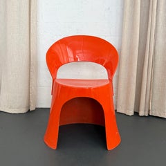 Chaise en fibre de verre orange, créée par Nanna Ditzel pour Domus Danica
