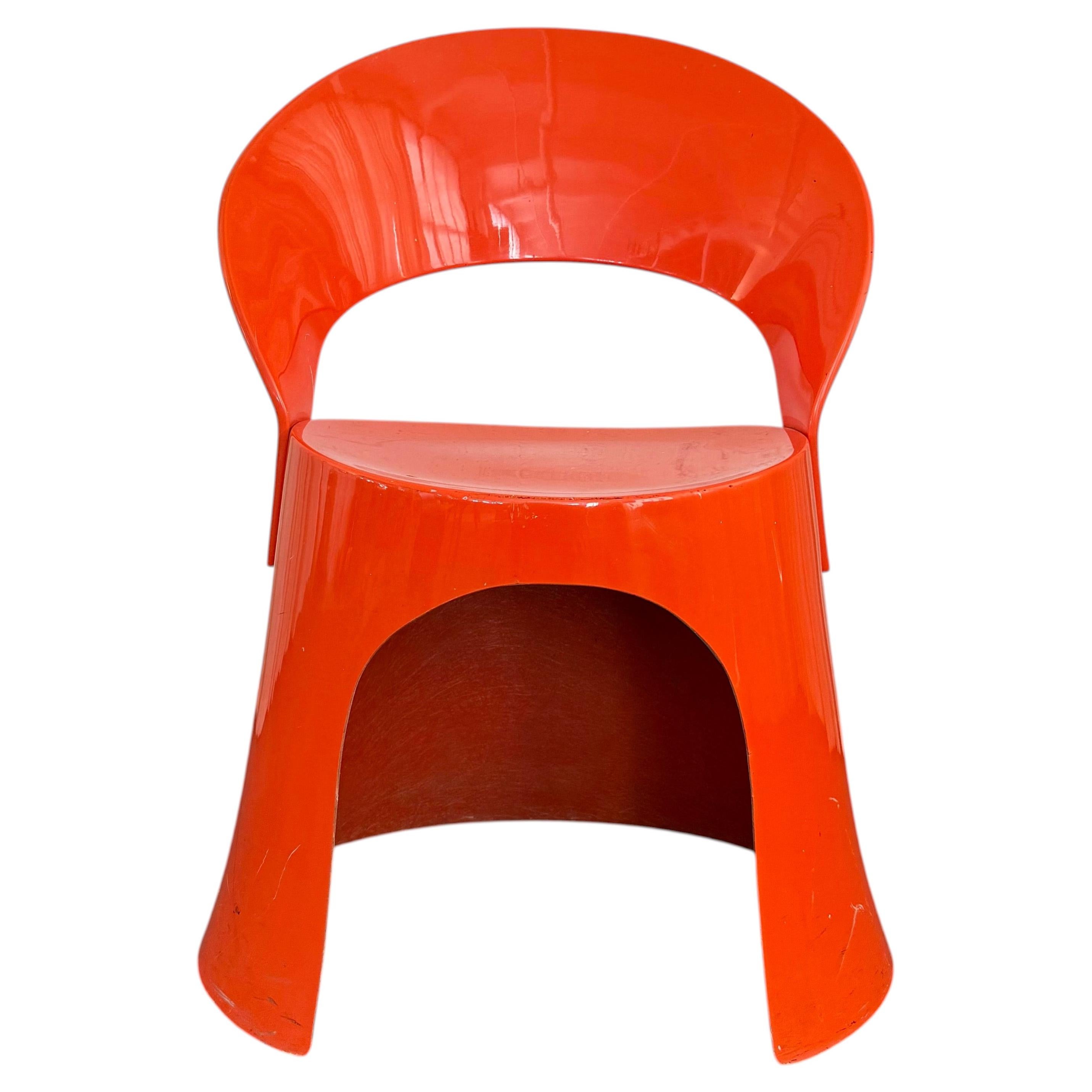 Orange Fiberglass Chair By Nanna Ditzel For Domus Danica For Sale