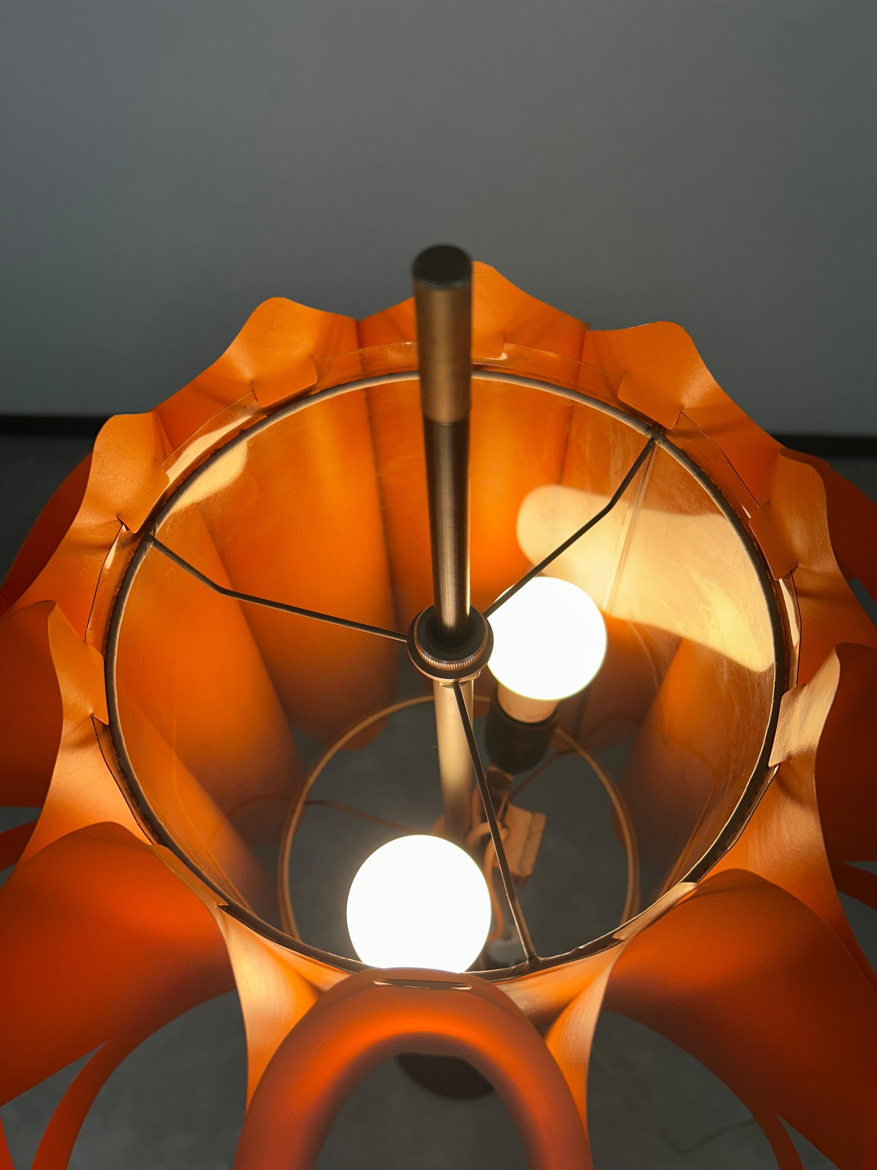 Metal Orange floor lamp by Milanda Havlova - Vest Leuchten For Sale