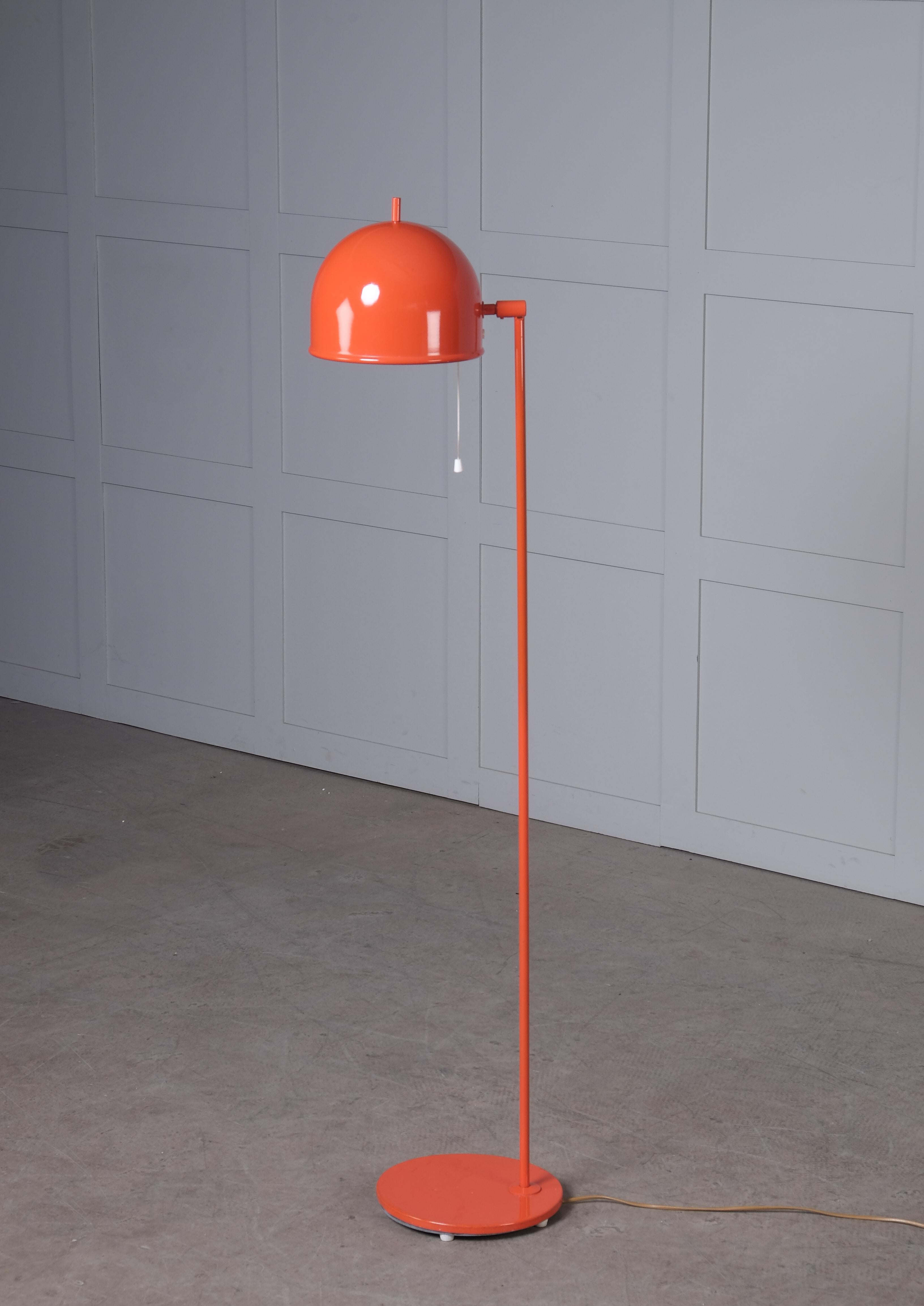 1970s orange floor lamp